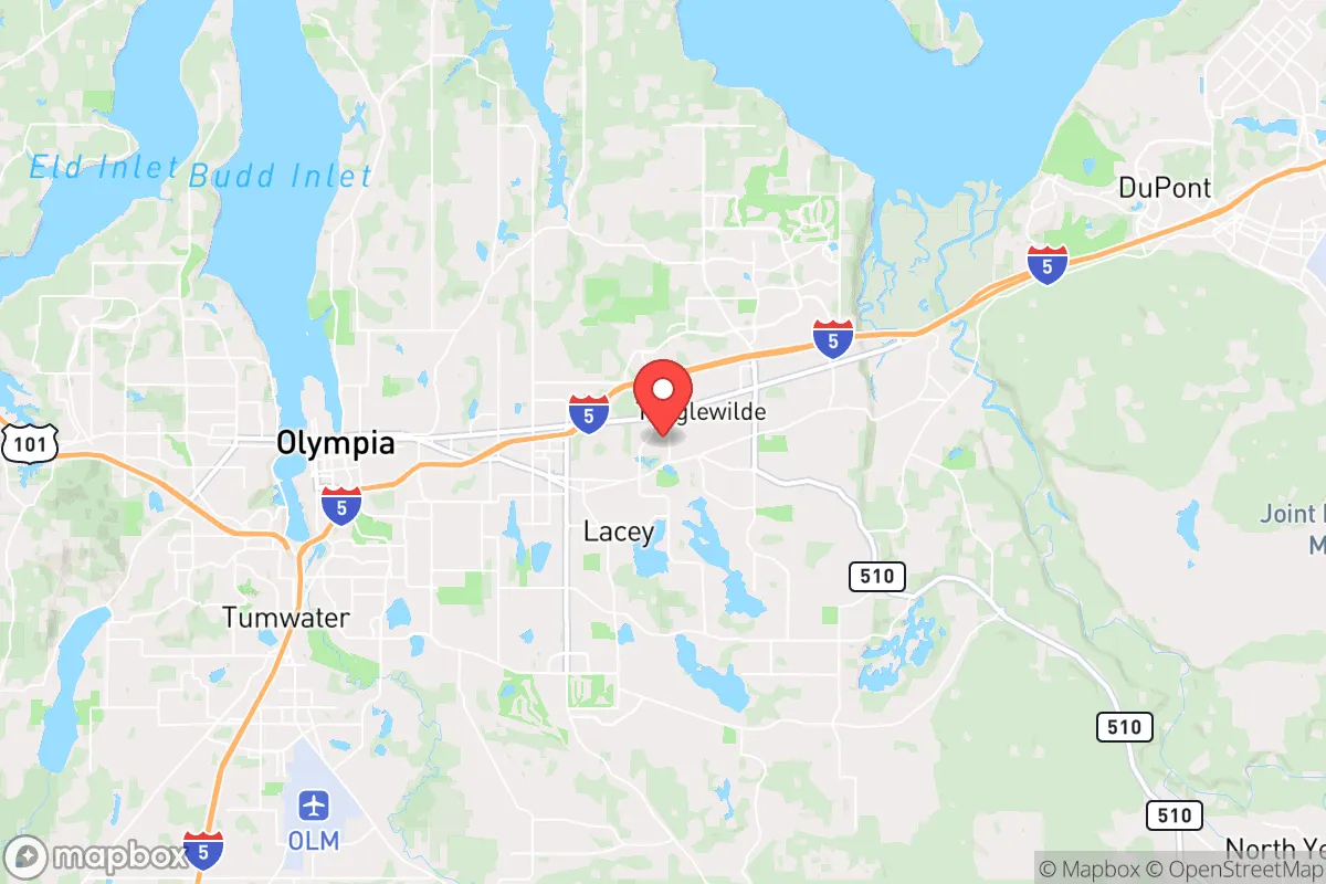 Map centered at 47.0452, -122.7933