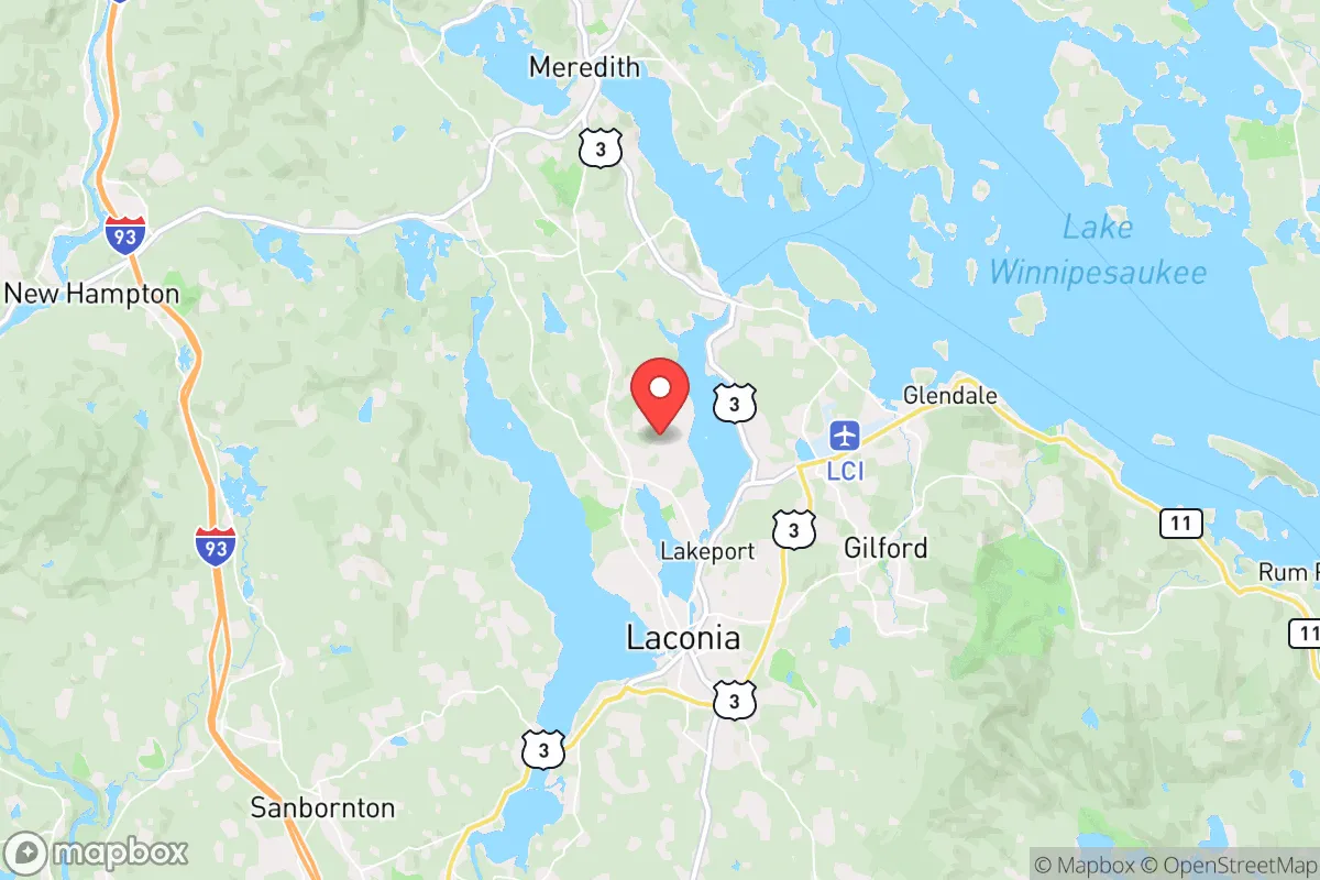 Map centered at 43.5725, -71.4775