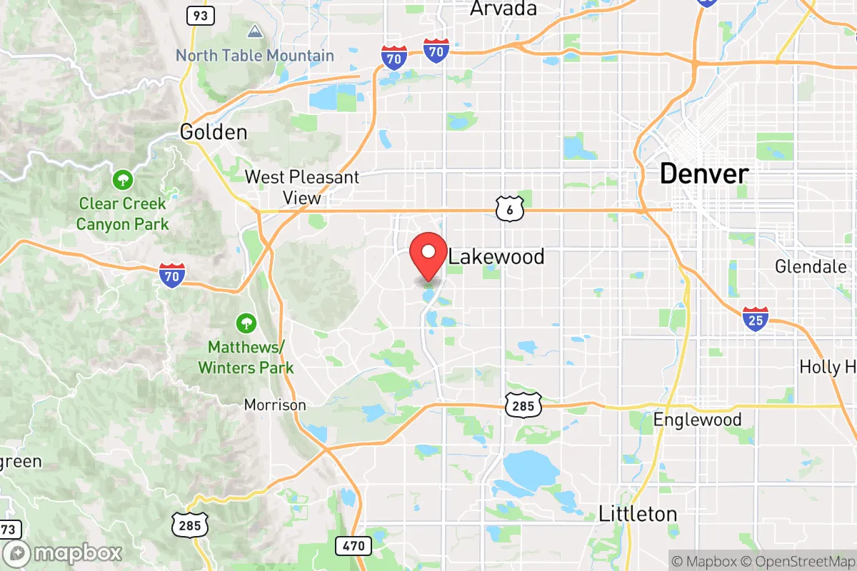 Map centered at 39.6978, -105.1172
