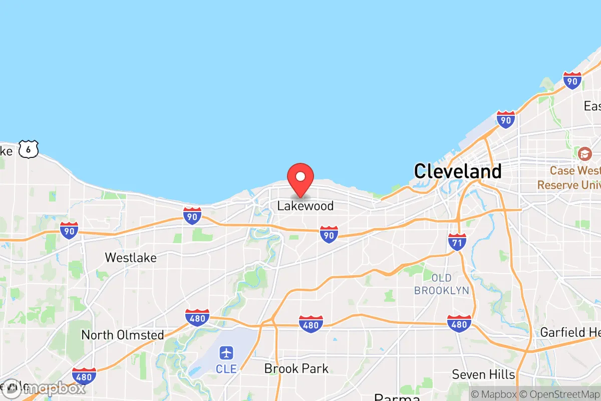 Map centered at 41.4847, -81.8016