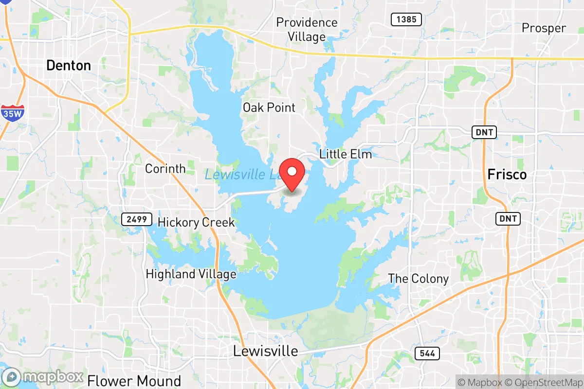 Map centered at 33.1387, -96.9753