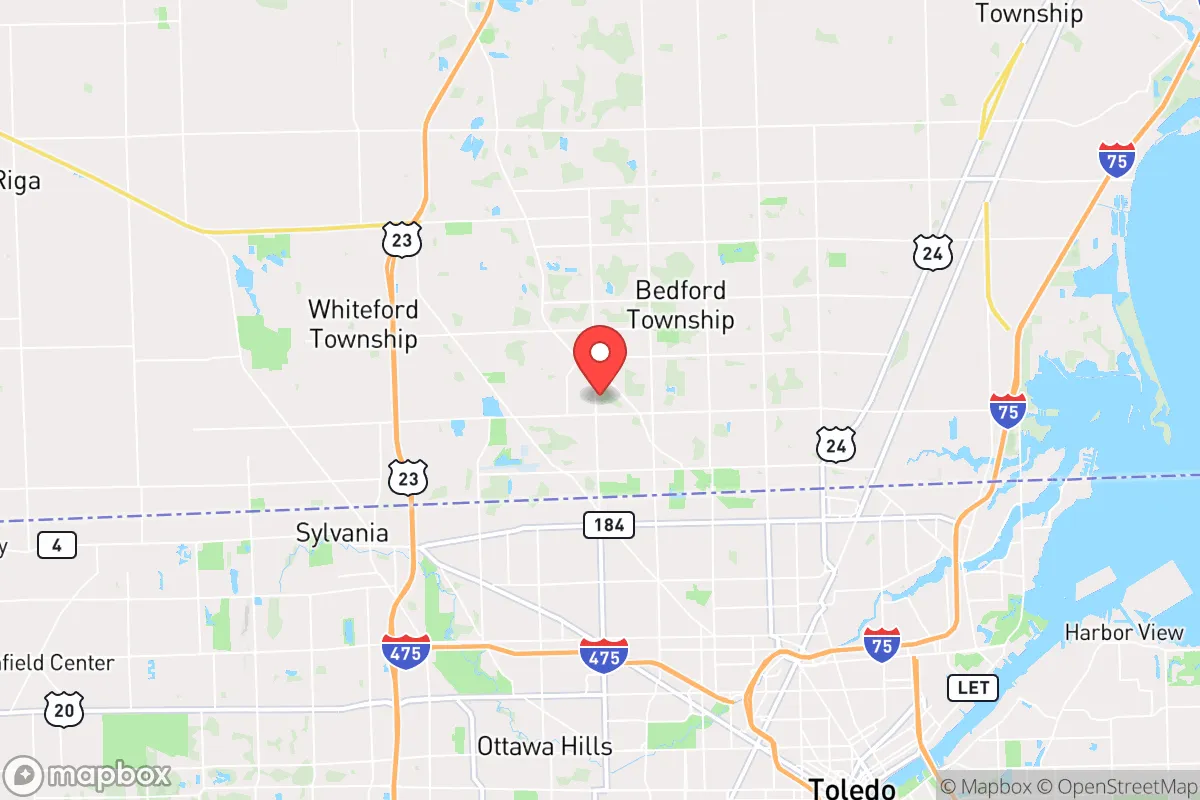 Map centered at 41.7529, -83.6242