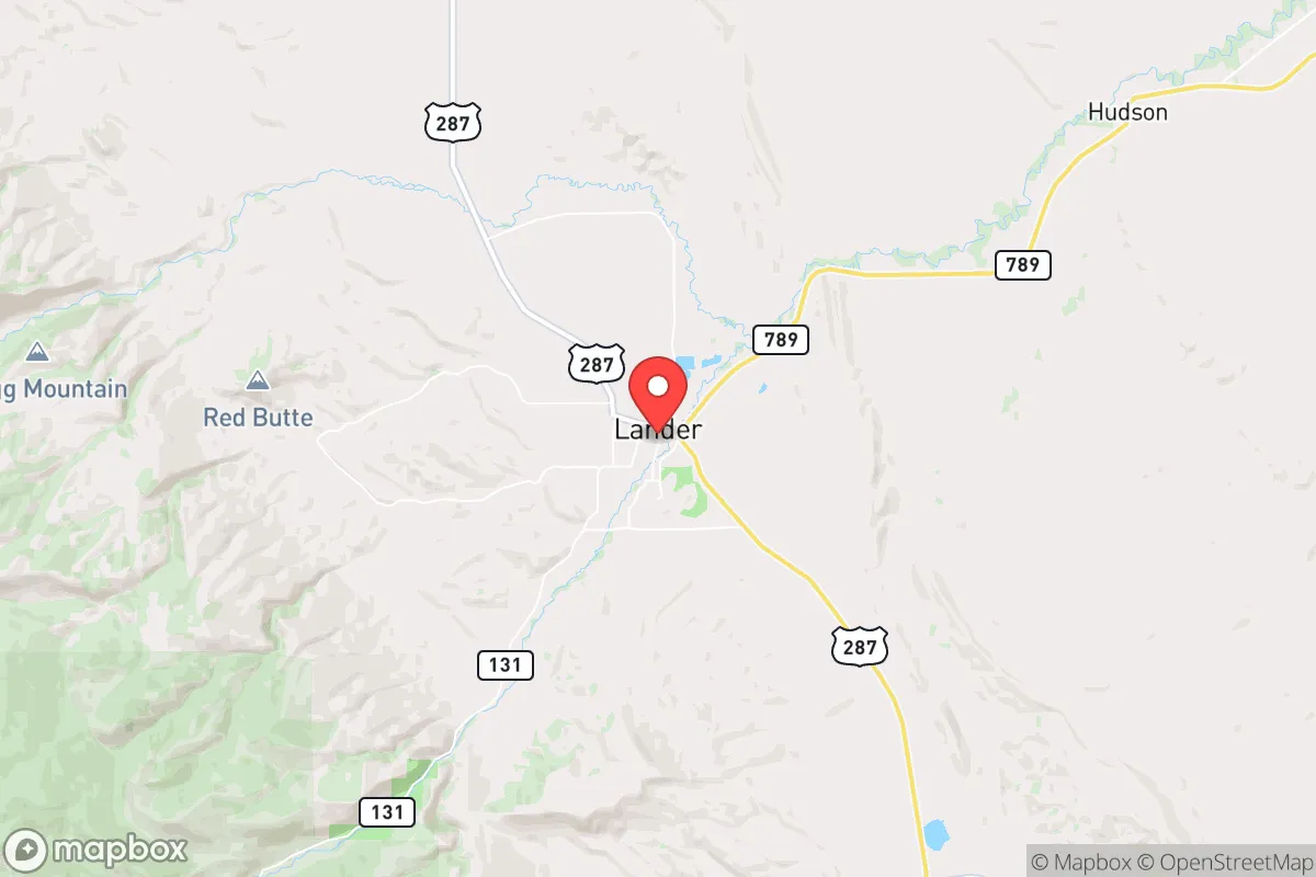 Map centered at 42.8309, -108.7306