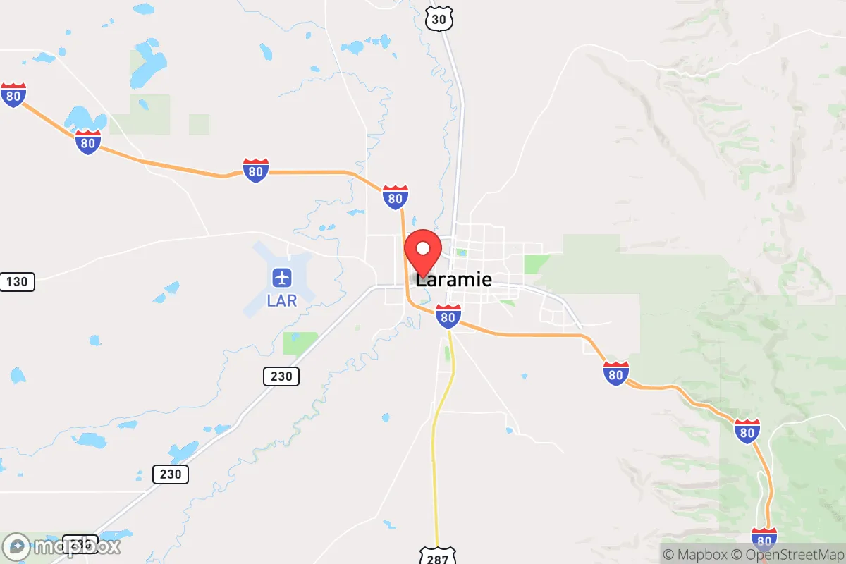 Map centered at 41.3106, -105.6065