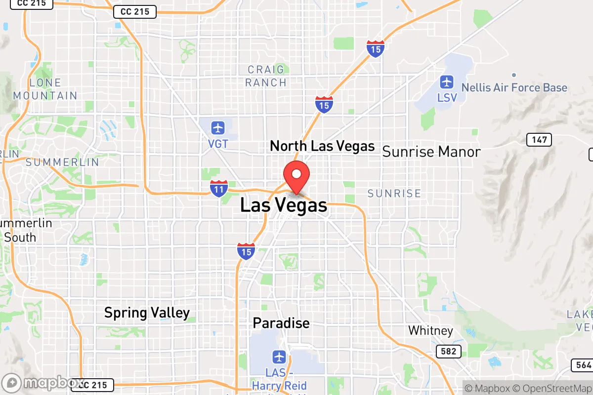 Map centered at 36.2333, -115.2654