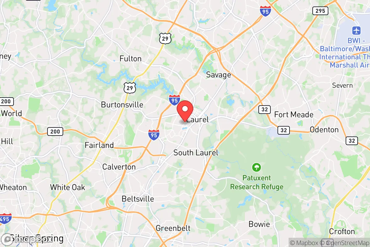 Map centered at 39.0950, -76.8623