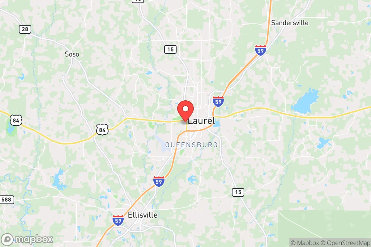 Map centered at 31.6913, -89.1480