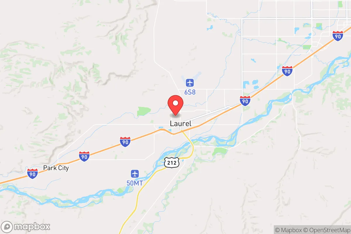 Map centered at 45.6745, -108.7775