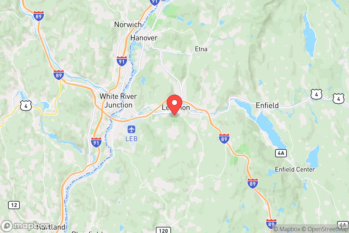 Map centered at 43.6352, -72.2531