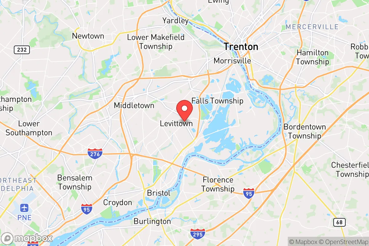 Map centered at 40.1551, -74.8288