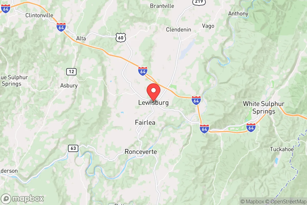 Map centered at 37.8096, -80.4326