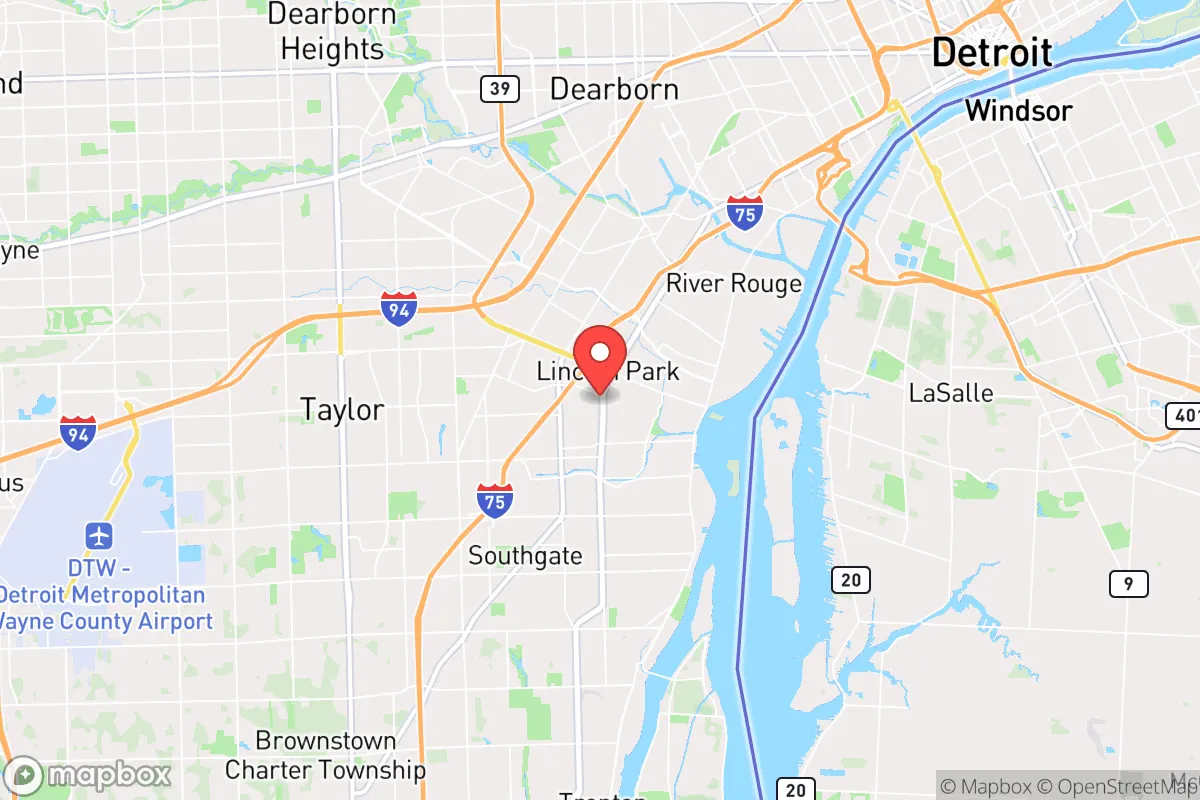 Map centered at 42.2432, -83.1811