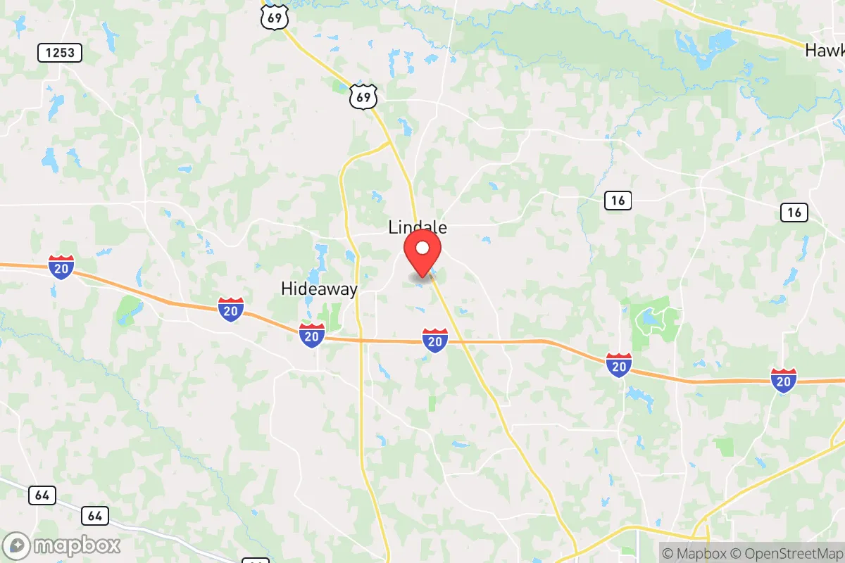 Map centered at 32.4934, -95.4069