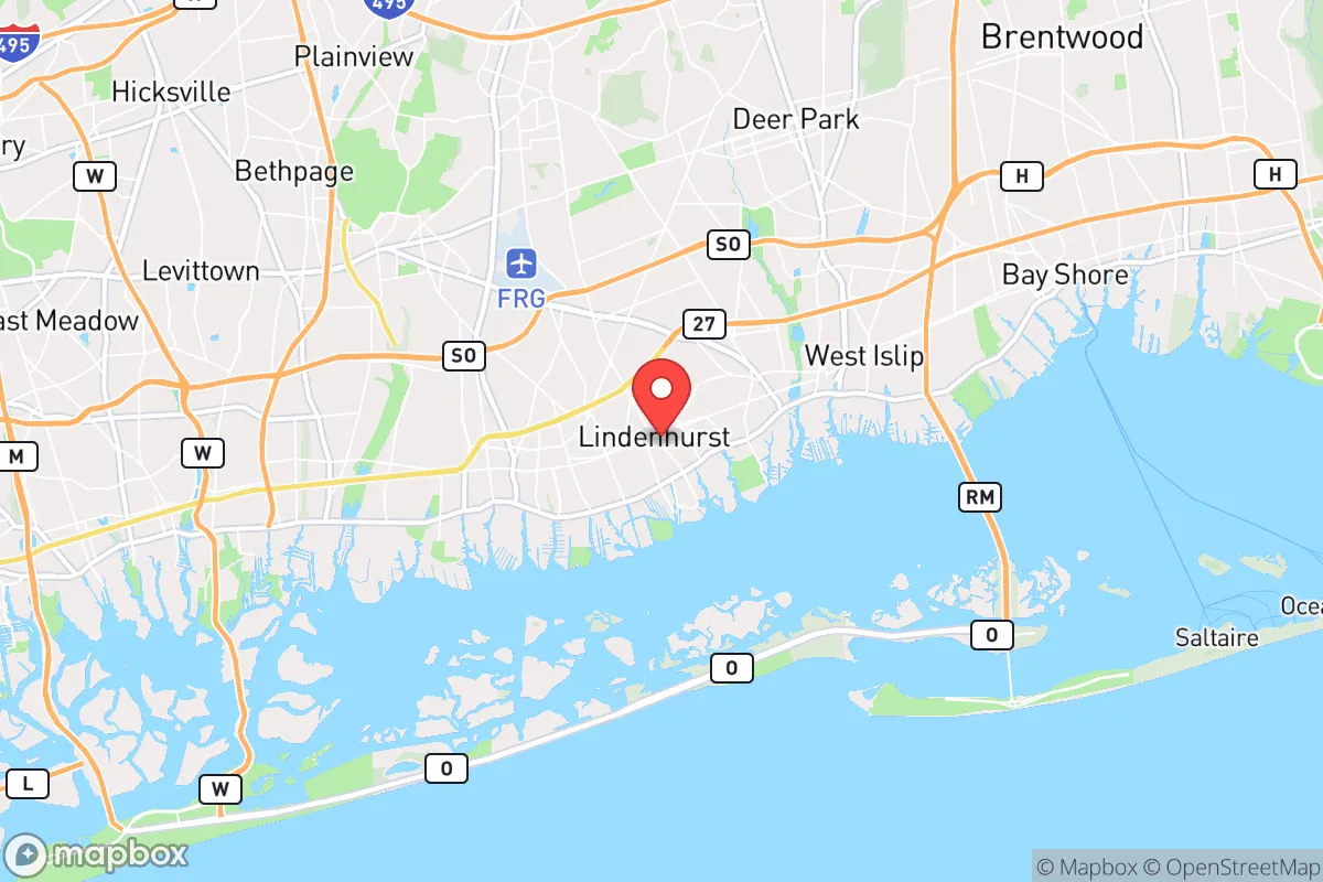 Map centered at 40.6858, -73.3710