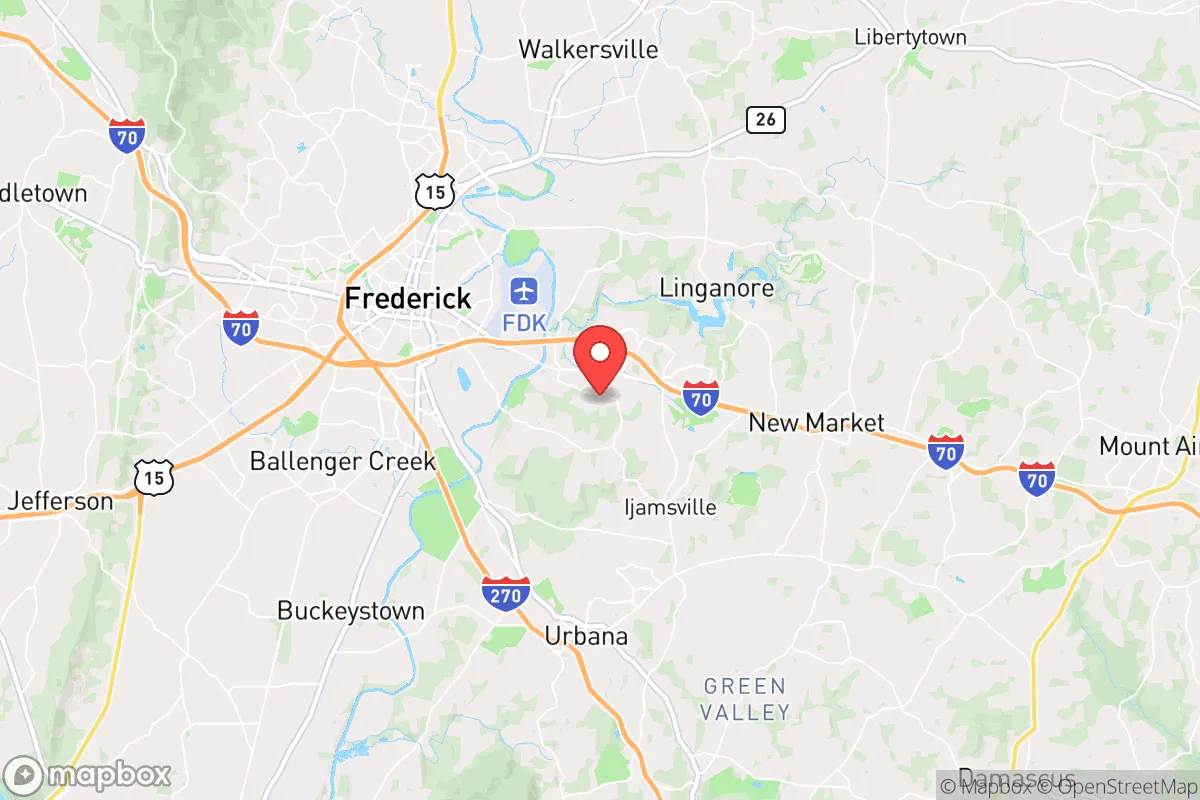 Map centered at 39.3888, -77.3468
