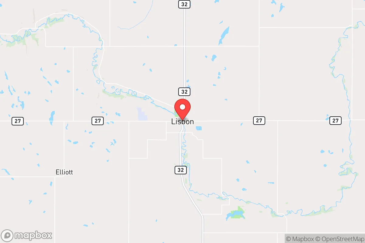 Map centered at 46.4385, -97.6841