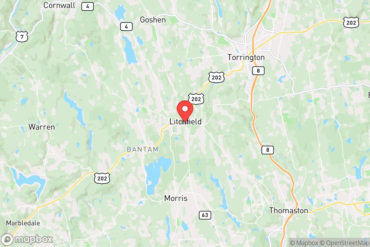 Map centered at 41.7457, -73.1892