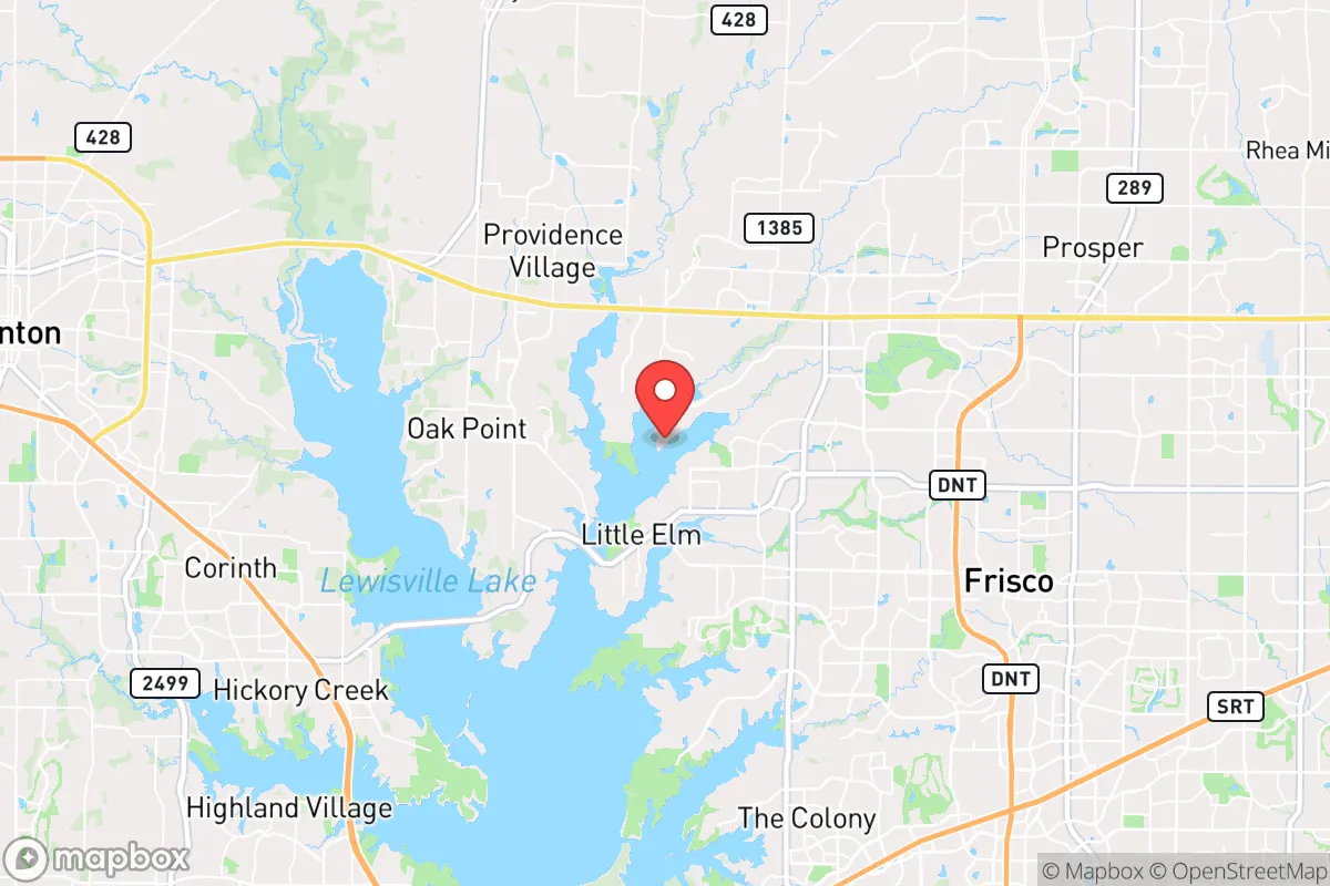 Map centered at 33.1864, -96.9301