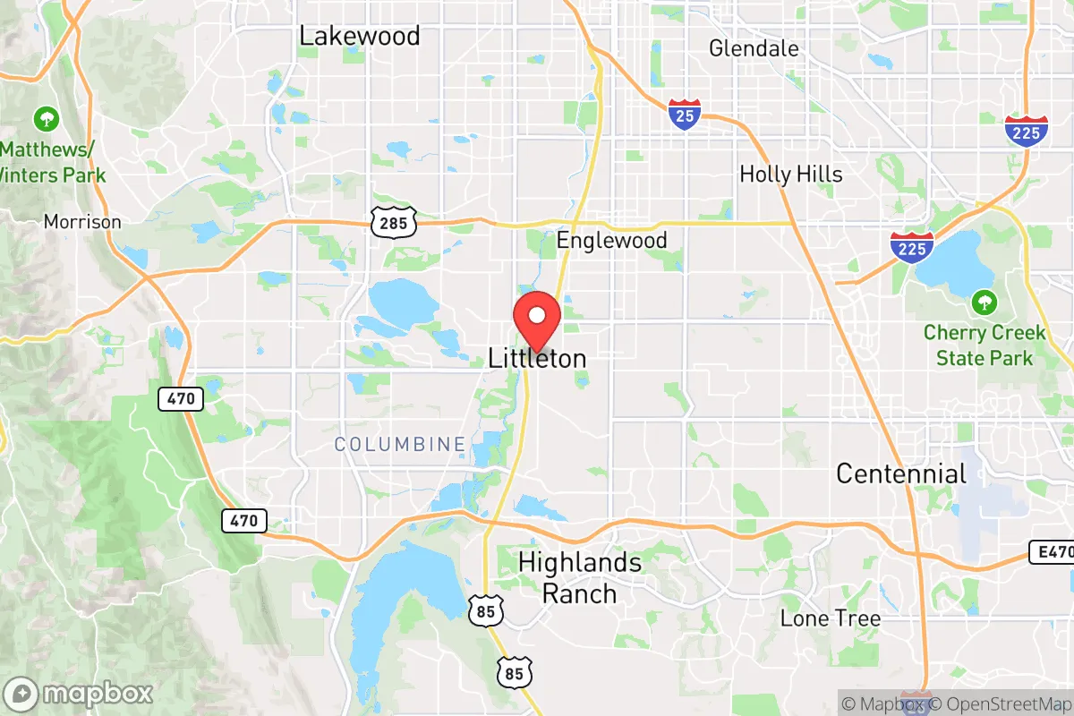Map centered at 39.5915, -105.0188