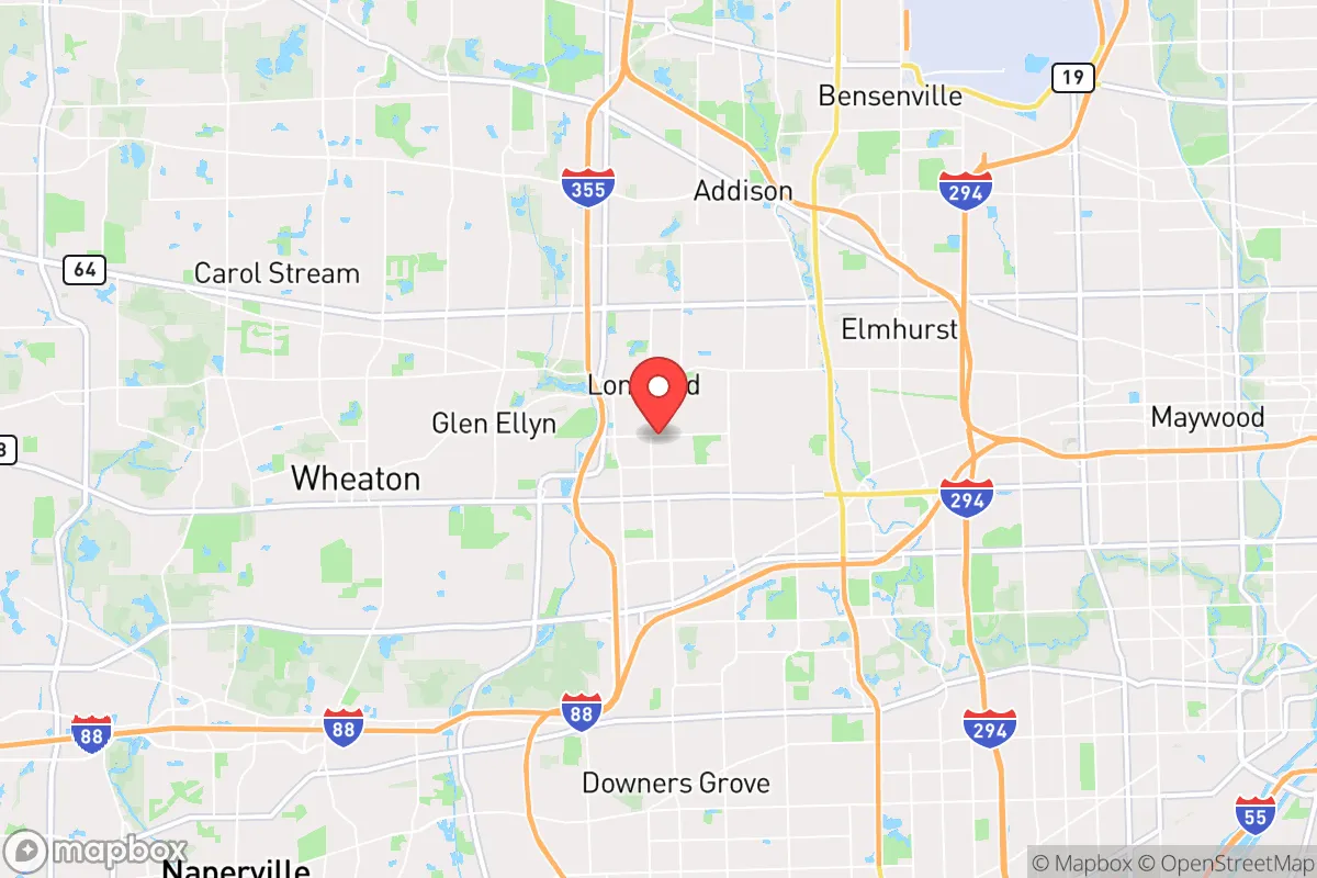 Map centered at 41.8739, -88.0155