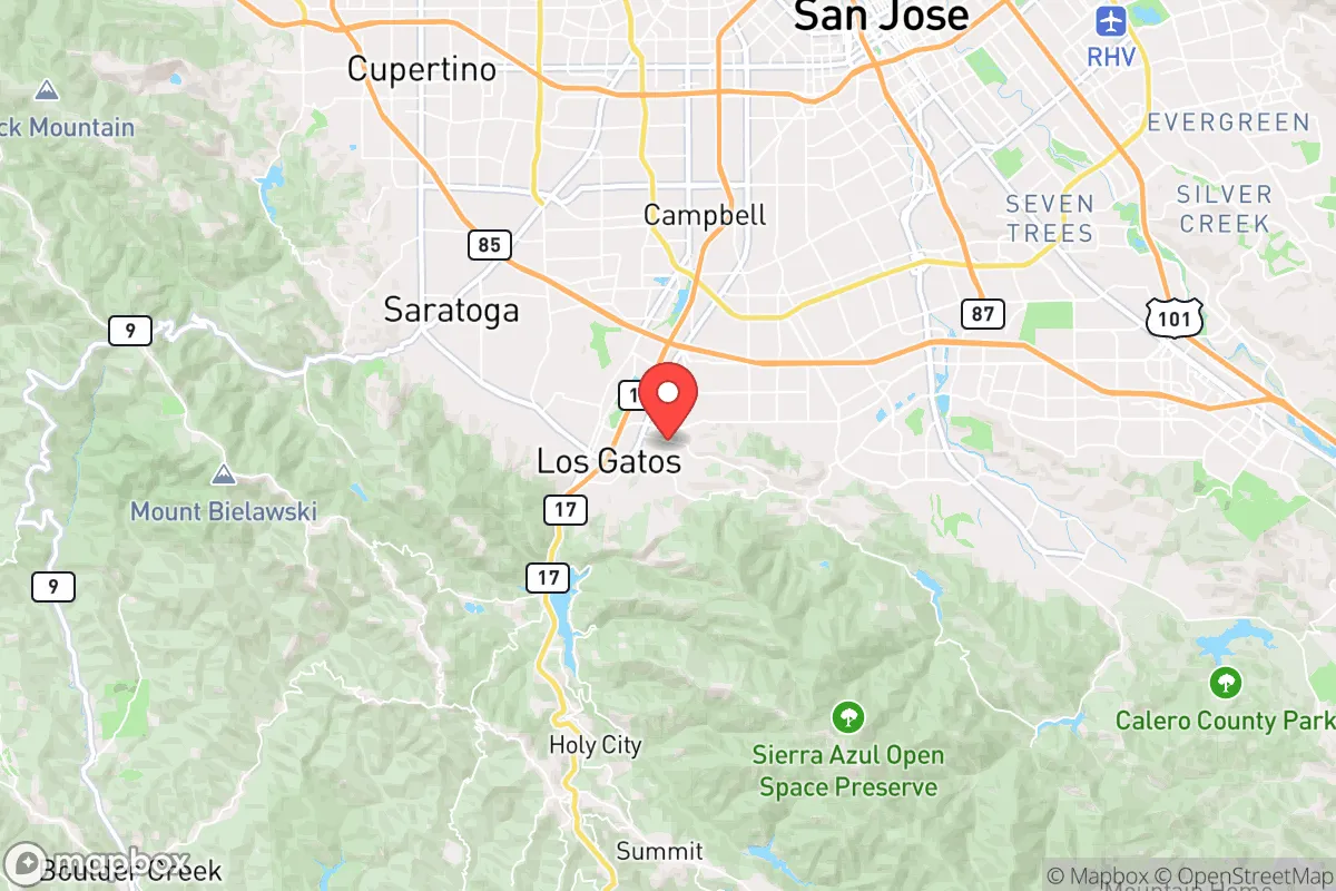 Map centered at 37.2304, -121.9562