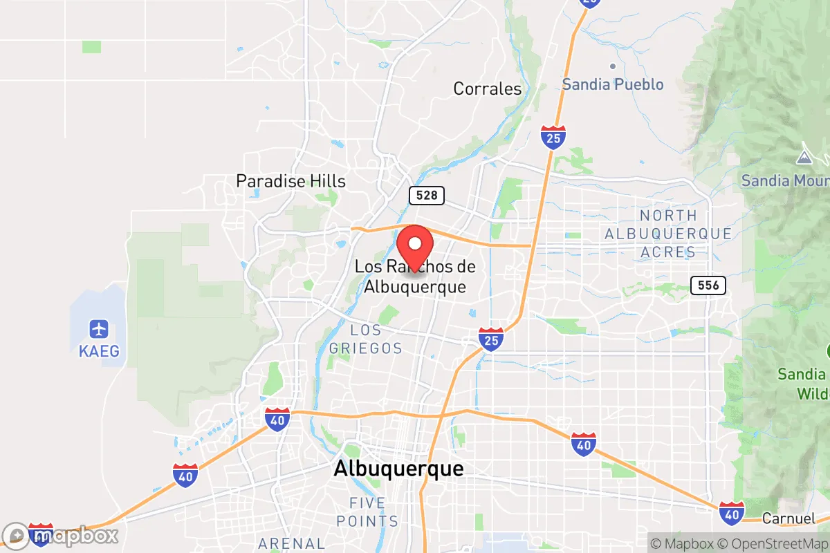 Map centered at 35.1626, -106.6481