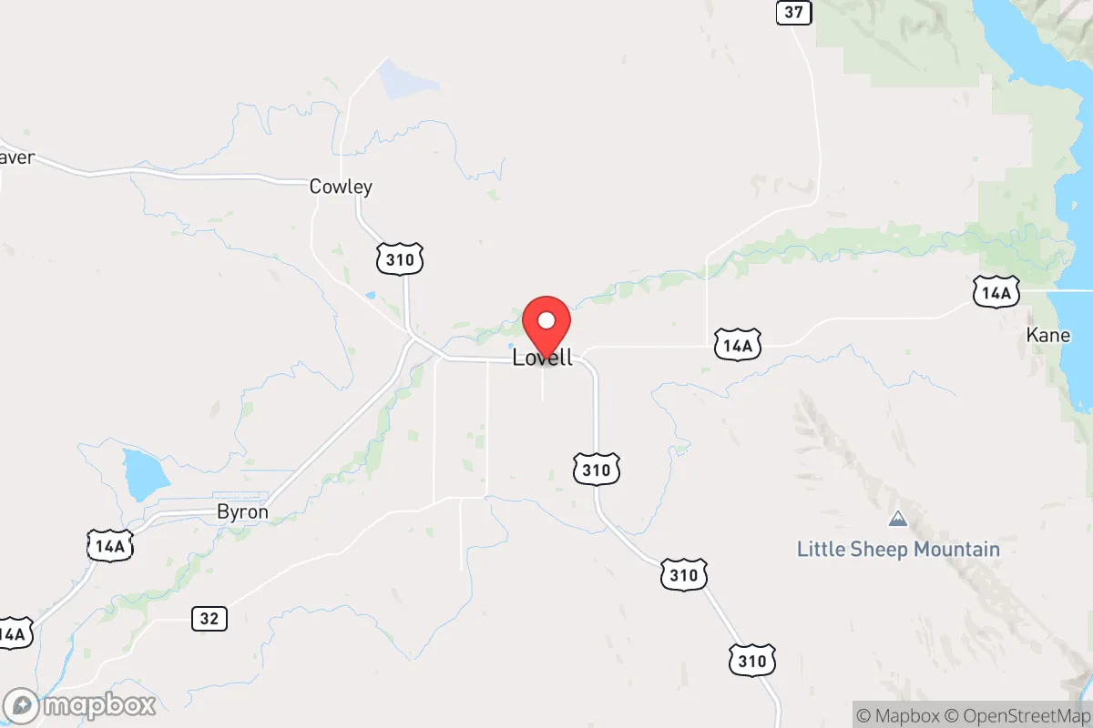 Map centered at 44.8358, -108.3919