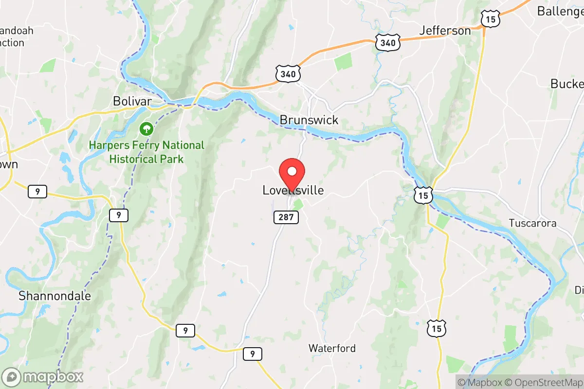 Map centered at 39.2724, -77.6401