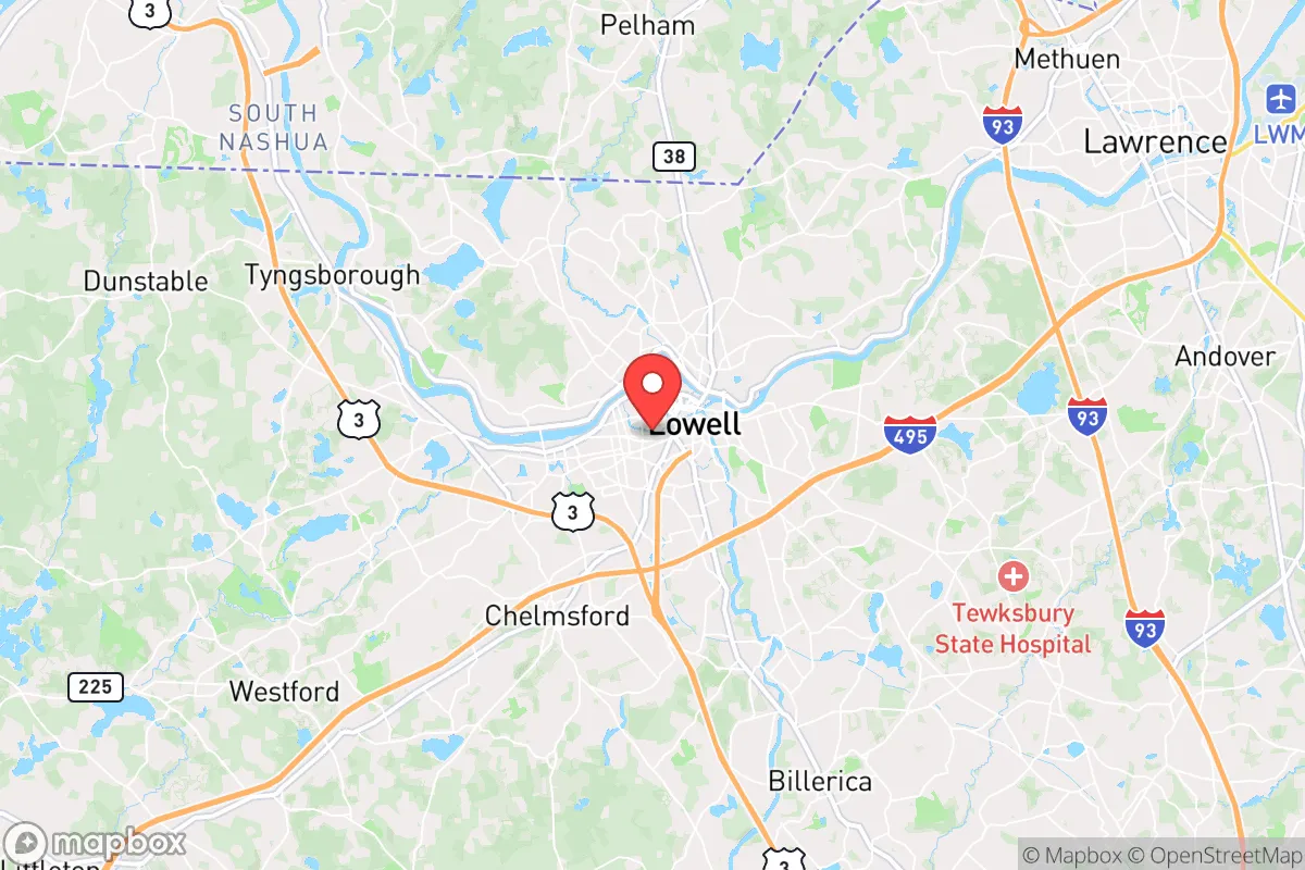 Map centered at 42.6389, -71.3217