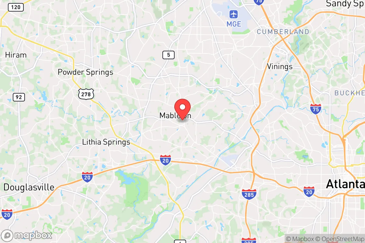 Map centered at 33.8131, -84.5741