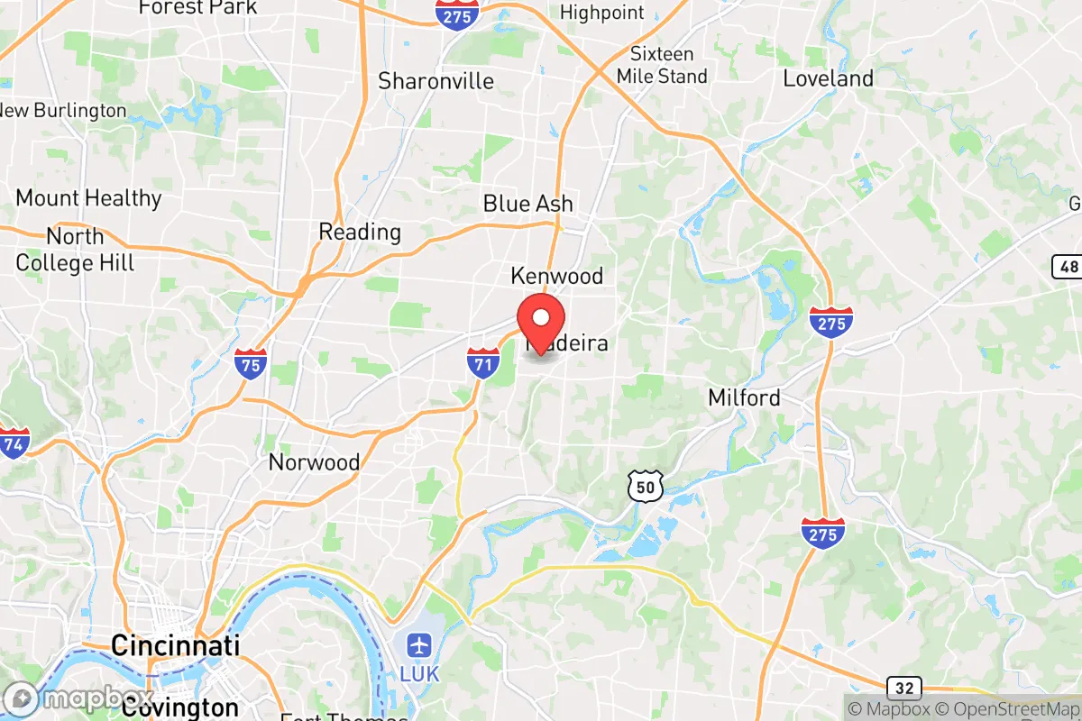 Map centered at 39.1856, -84.3733