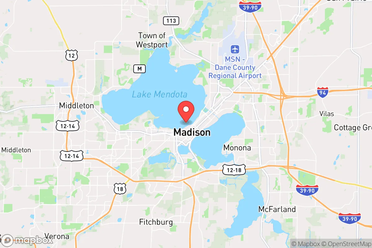 Map centered at 43.0814, -89.3906