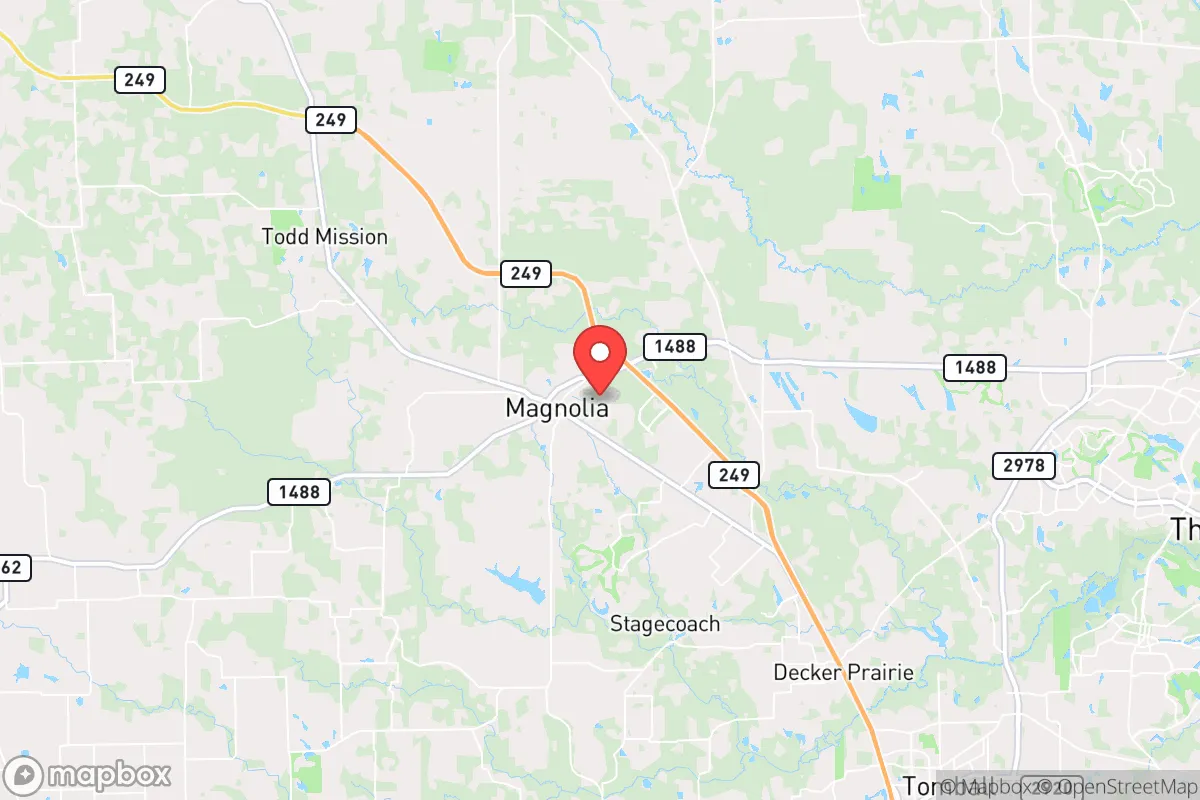 Map centered at 30.2119, -95.7360