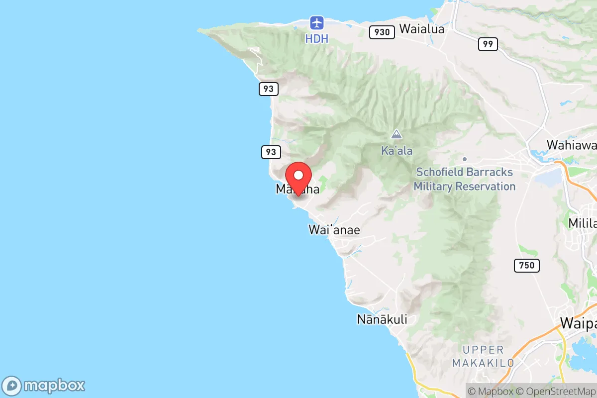 Map centered at 21.4664, -158.2100