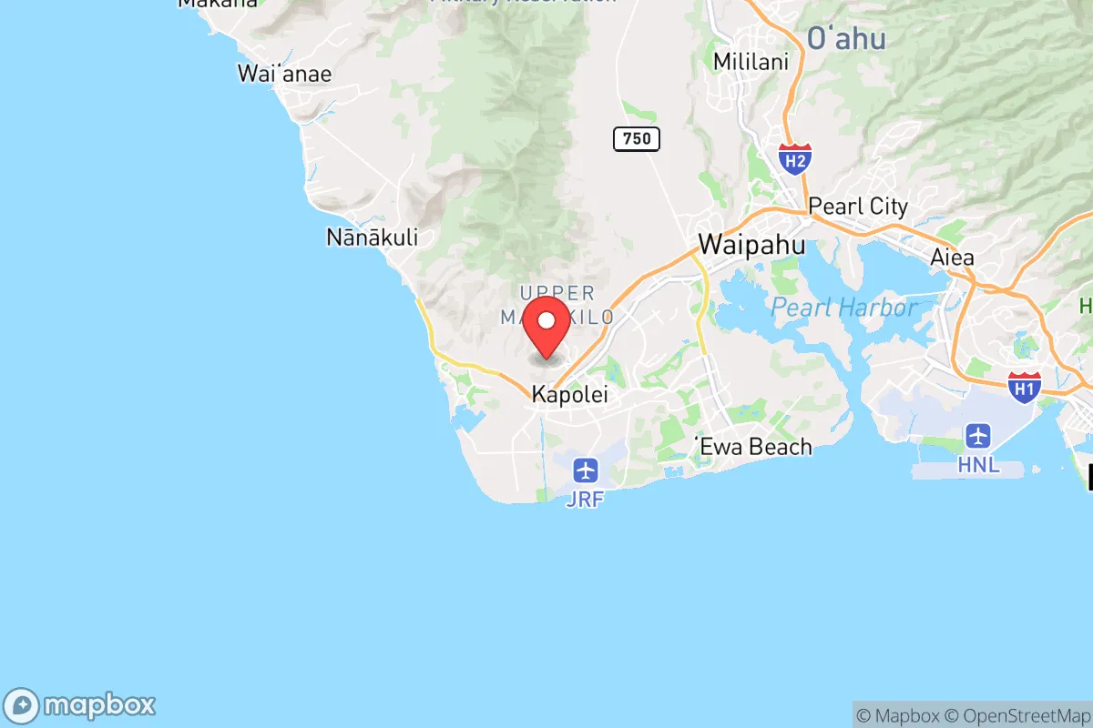 Map centered at 21.3446, -158.0866