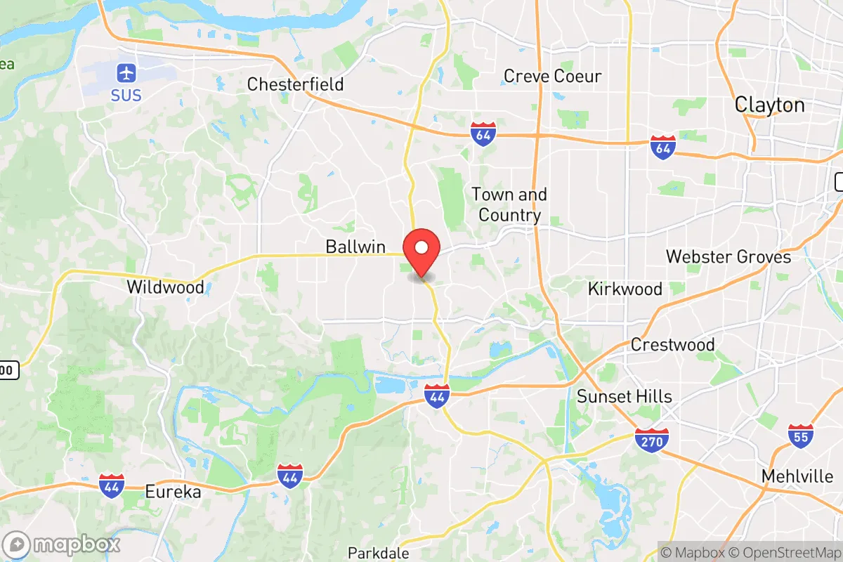 Map centered at 38.5830, -90.5065