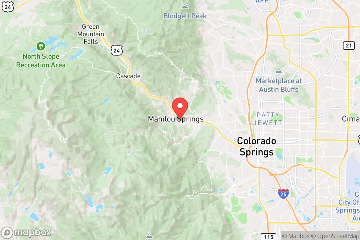 Map centered at 38.8575, -104.9129