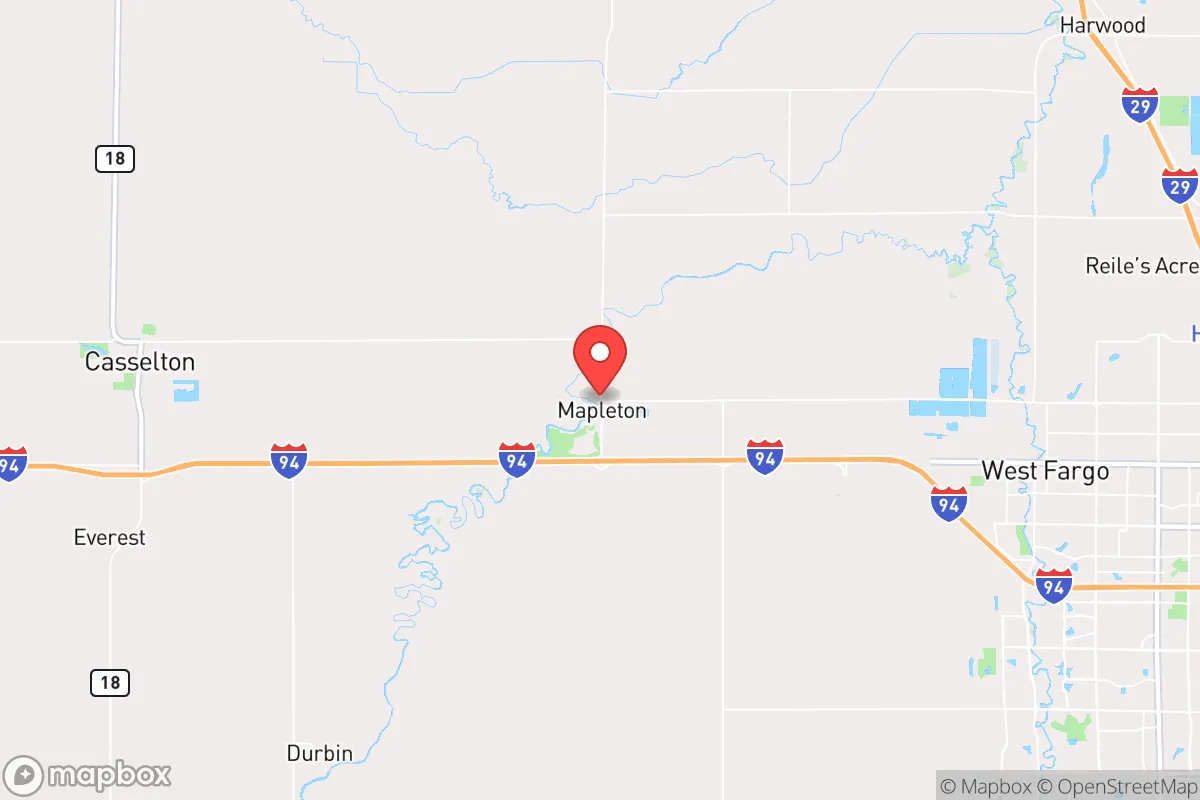 Map centered at 46.8915, -97.0533