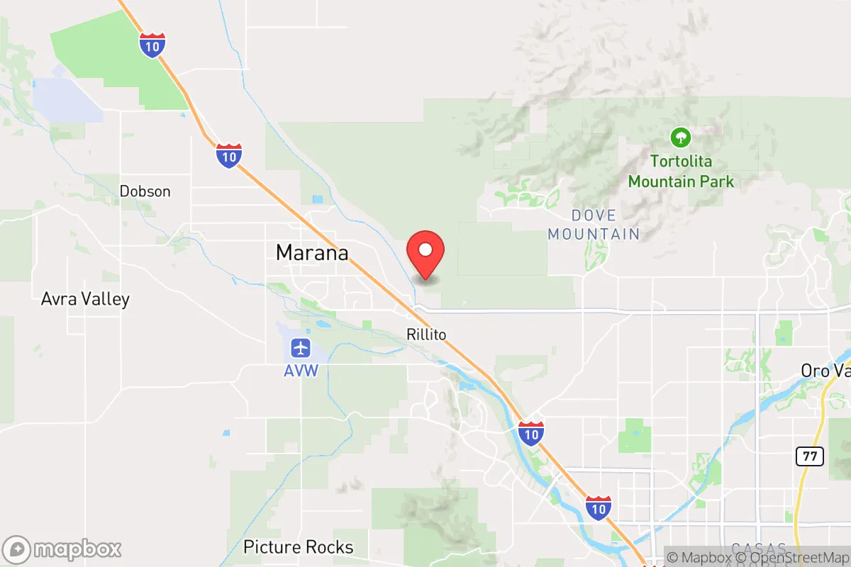 Map centered at 32.4357, -111.1565