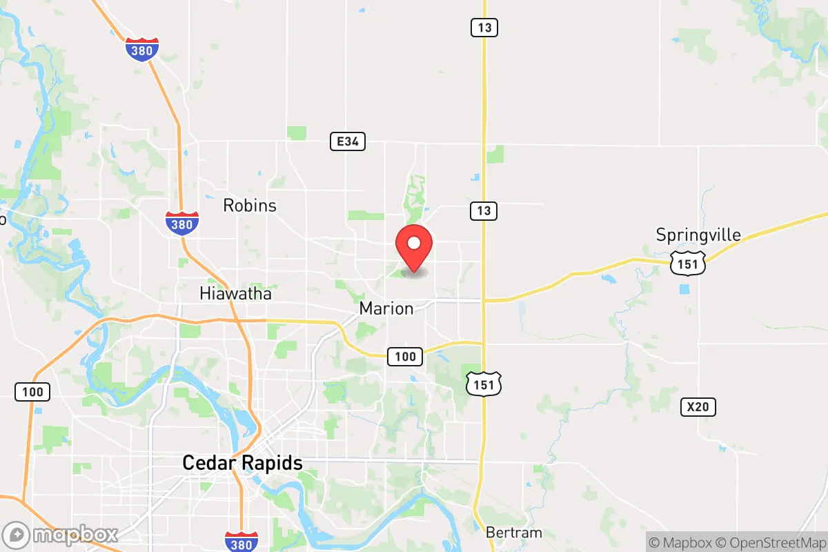 Map centered at 42.0449, -91.5849