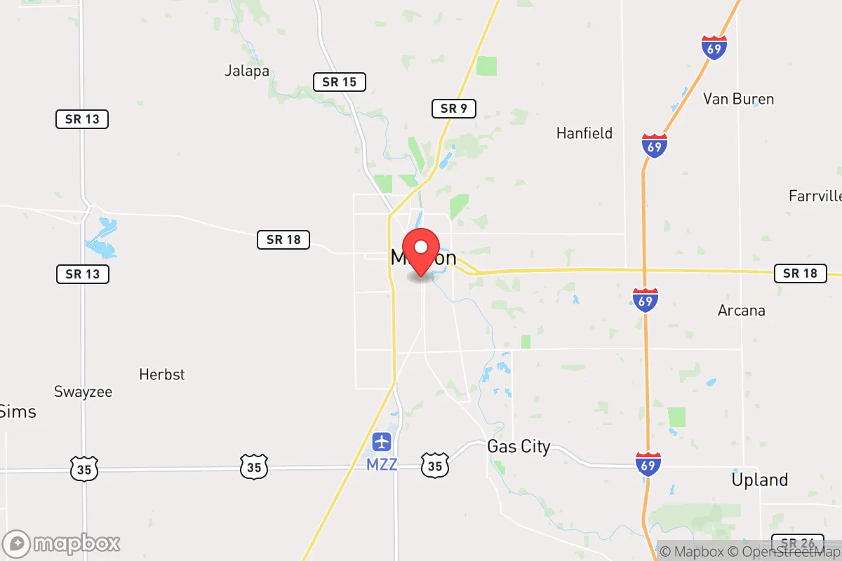 Map centered at 40.5497, -85.6602