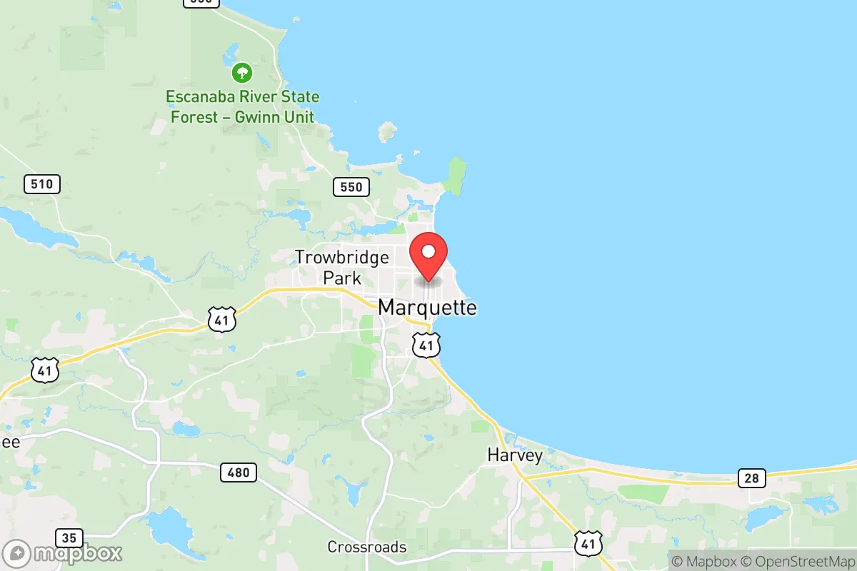 Map centered at 46.5507, -87.3957