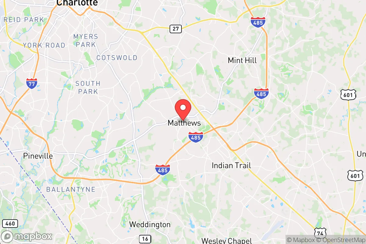 Map centered at 35.1195, -80.7101