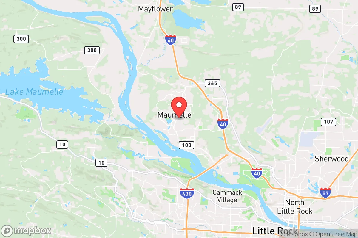 Map centered at 34.8527, -92.4002