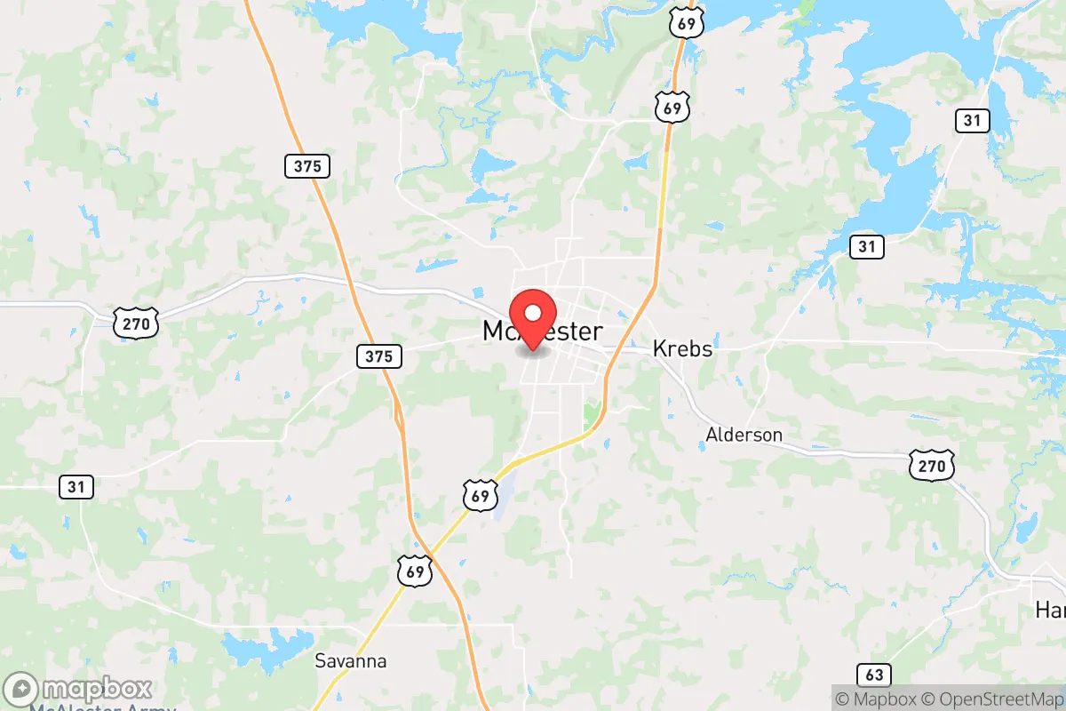 Map centered at 34.9257, -95.7734