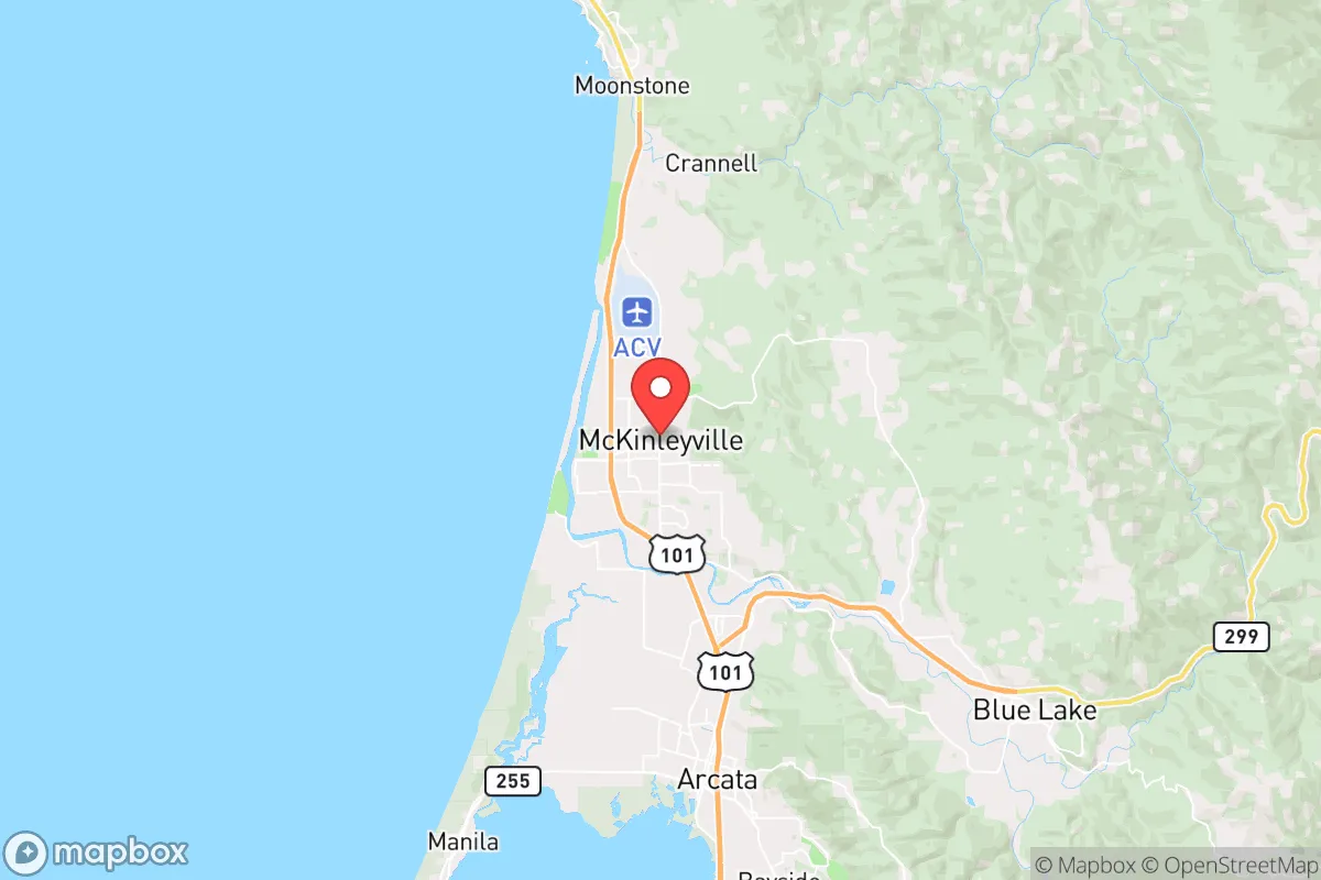 Map centered at 40.9465, -124.1006