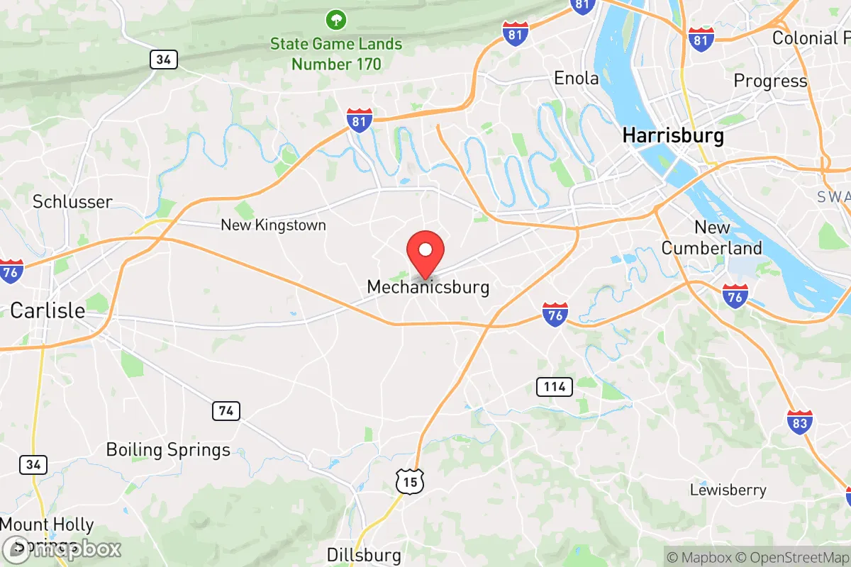 Map centered at 40.2115, -77.0060