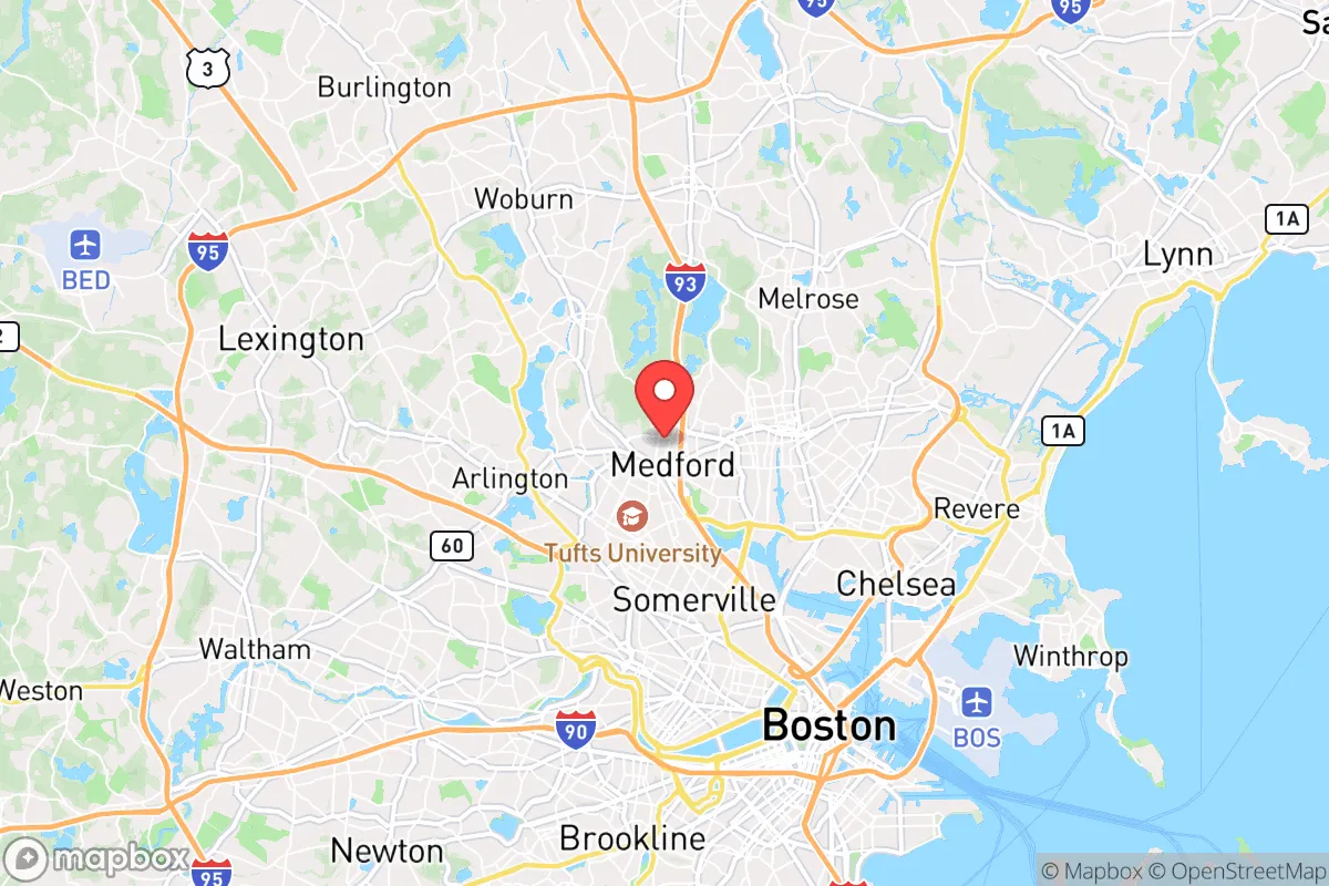 Map centered at 42.4234, -71.1087