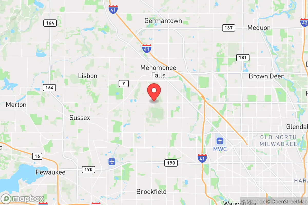 Map centered at 43.1487, -88.1226
