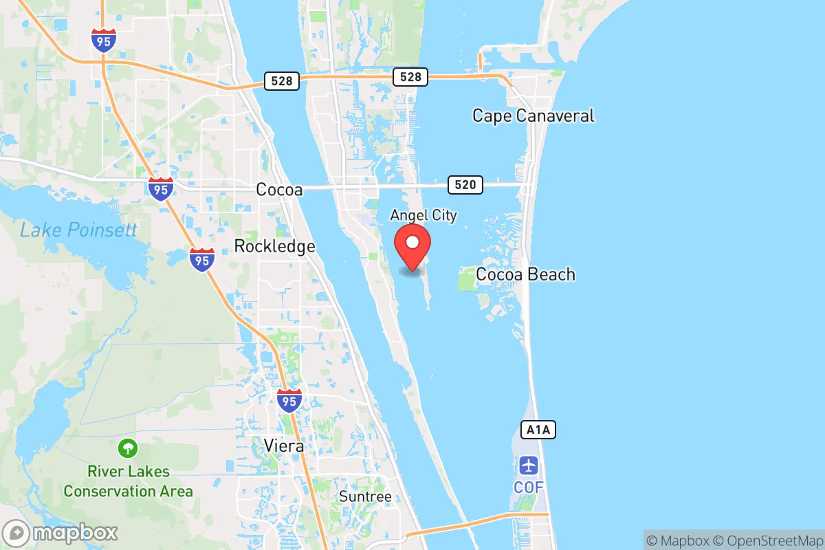 Map centered at 28.3181, -80.6660